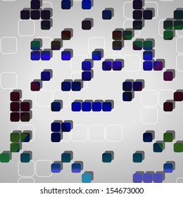 Abstract geometric shapes, dynamic illustration.