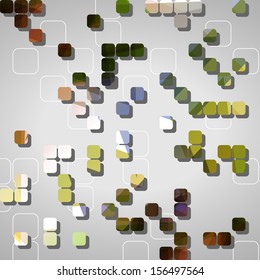 Abstract geometric shapes, dynamic illustration.