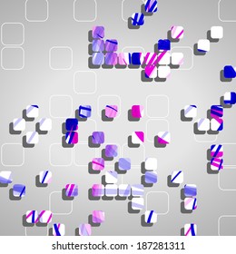 Abstract geometric shapes, dynamic illustration.