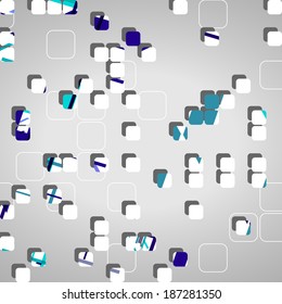 Abstract geometric shapes, dynamic illustration.