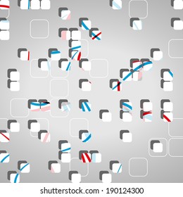 Abstract geometric shapes, dynamic illustration.