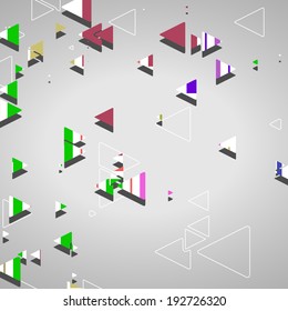 Abstract geometric shapes, dynamic illustration.