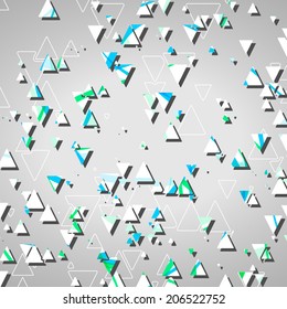 Abstract geometric shapes, dynamic illustration.