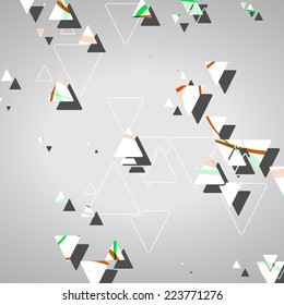 Abstract geometric shapes, dynamic illustration.