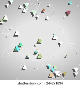 Abstract geometric shapes dynamic illustration.