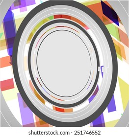 Abstract geometric shapes dynamic illustration.