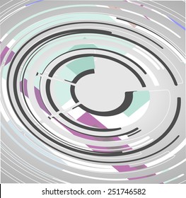 Abstract geometric shapes dynamic illustration.