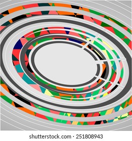Abstract geometric shapes dynamic illustration.
