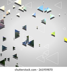 Abstract geometric shapes dynamic illustration.