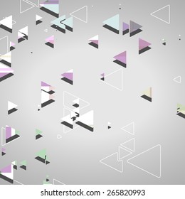 Abstract geometric shapes dynamic illustration.
