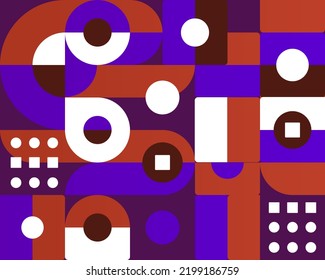 Abstract Geometric Shapes In Flat Design