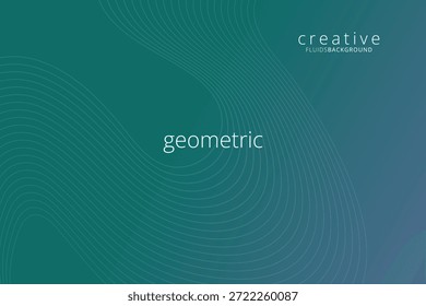 Abstract Geometric Shapes with Fluid Gradient Background Design