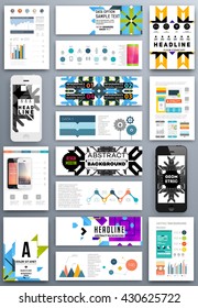 Abstract Geometric Shapes and Frames for Presentation, Annual Reports, Flyers, Brochures, Leaflets, Posters, Business Cards and Document Cover Pages Design. A4 Title Template.