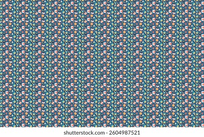 Abstract geometric shapes with a futuristic color palette