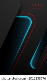 Abstract geometric shapes with glow effect