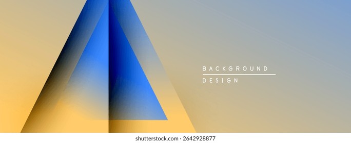 Abstract geometric shapes, gradient colors, beige background. Minimalist design with text elements, modern aesthetic.