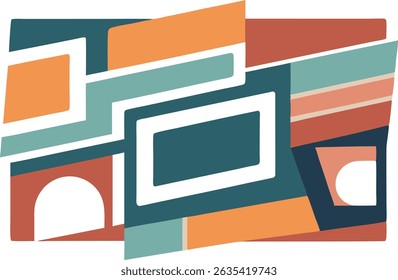 Abstract Geometric Shapes Graphic Design Background Illustration