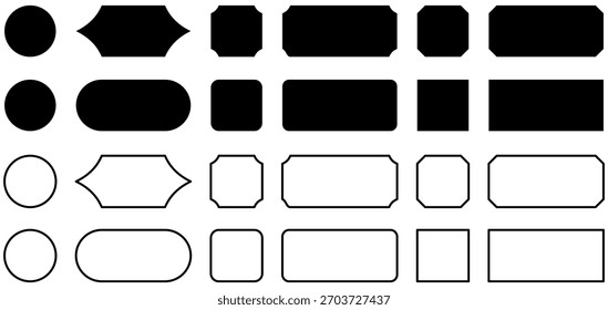 Abstrato formas geométricas ícone conjunto vetorial. Vetor de forma geométrica básica definido em um fundo branco.