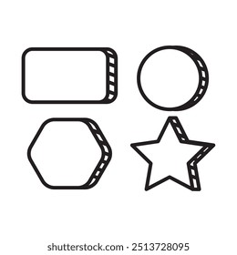 Abstract geometric shapes and icons. Aesthetic modern design.