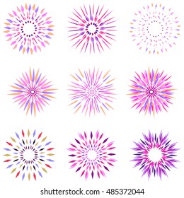 Abstract geometric shapes, icons, vector set