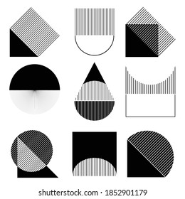 Abstract  geometric shapes  isolated on white