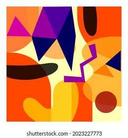 Abstract geometric shapes and line background vector illustration.