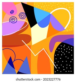 Abstract geometric shapes and line background vector illustration.
