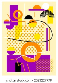 Abstract geometric shapes and line background vector illustration.