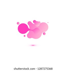 Abstract geometric shapes. Liquid gradient banners isolated on white. Fluid vector background. Gradient geometric banners with flowing liquid shapes. Dynamic Fluid design for logo, flyers or
