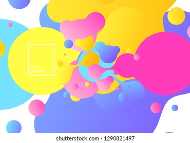 Abstract geometric shapes. Liquid gradient banners isolated on white. Fluid vector background. Gradient geometric banners with flowing liquid shapes. Dynamic Fluid design for logo, flyers or