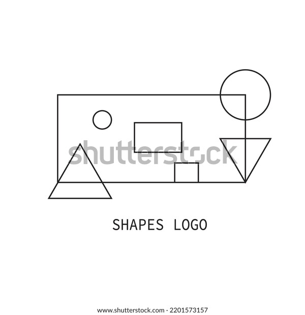 Logo Example Using Shape Element Abstract Geometric Shapes Logo Vector Illustration Stock Vector ...
