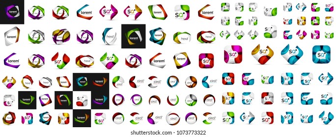 Logos abstrakter geometrischer Formen, Vektorgrafik