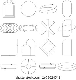 Formas geométricas abstratas design mínimo