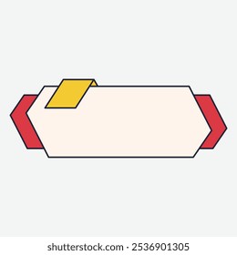 Abstract geometric shapes in a minimalistic design with red, yellow, and beige colors.