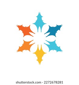 Abstract geometric shapes Modern design ,vector colorful element for identity, logotype or icon.
