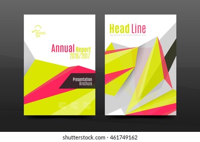 Abstract geometric shapes. Modern minimal composition. Business annual report cover design. Vector abstract background