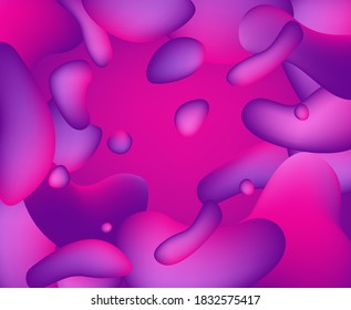 Abstrakte geometrische Formen mit Neongradienten wie bei Lavalampen. Futuristische Abdeckung mit flüssigen organischen, glatten Blenden.