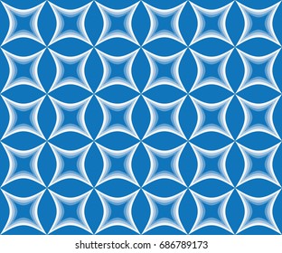 Abstract geometric shapes on a blue background, pattern