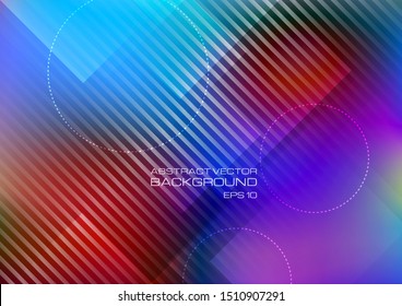 Abstract geometric shapes on blurred colors background. Vector Eps10