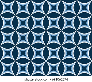 Abstract geometric shapes on a dark blue background, pattern      