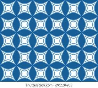 Abstract geometric shapes on dark blue background, pattern            