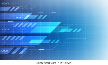 Abstract geometric shapes on gradient blueprint background, conceptual design about futuristic technology innovation development