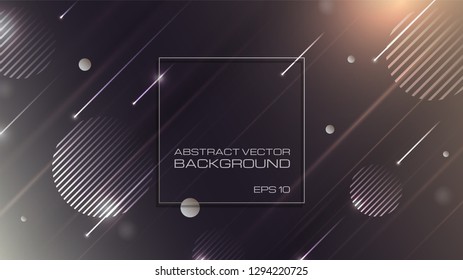 Abstract geometric shapes on gradient background. Eps10 vector