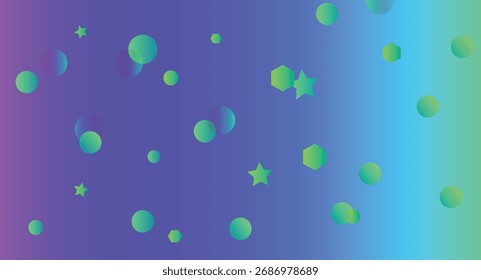 Formas geométricas abstratas em um plano de fundo gradiente