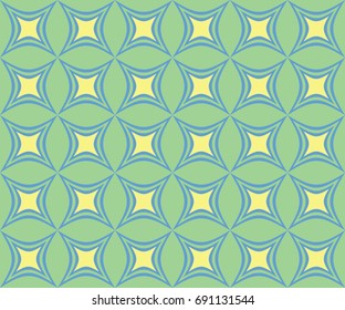 Abstract geometric shapes on a green background, pattern                                                                        