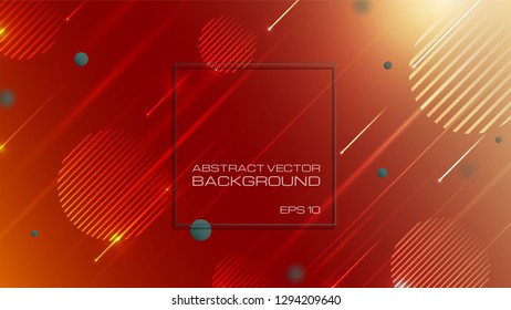 Abstract geometric shapes on red background. Eps10 vector