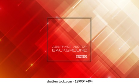 Abstract geometric shapes on red background. Eps10 vector