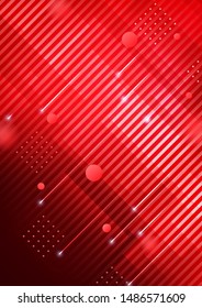 Abstract geometric shapes on red background. Vector Eps10