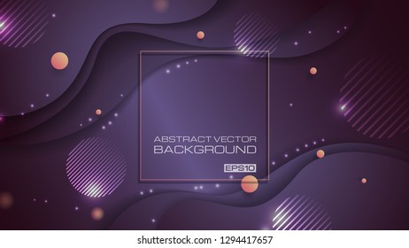 Abstract geometric shapes on violet background. Eps10 vector