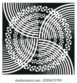  abstract geometric shapes on white background